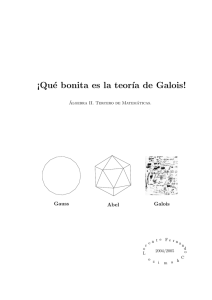 Teoría de Galois - Universidad Autónoma de Madrid