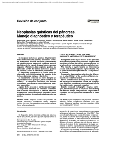 Neoplasias quísticas del páncreas. Manejo diagnóstico y terapéutico