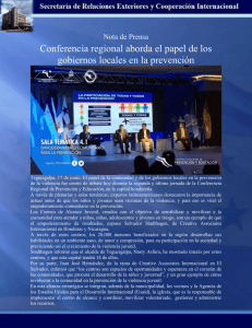 Conferencia regional aborda el papel de los gobiernos locales en la