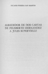 Alrededor de dos cartas de Felisberto Hernández a Jules supervielle