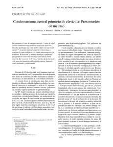 Condrosarcoma central primario de clavícula: presentación de un