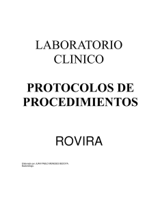 laboratorio clinico protocolos de procedimientos rovira