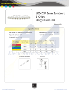 10 LED DIP 5mm Sombrero 5 Chips