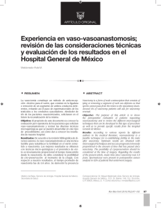 Experiencia en vaso-vasoanastomosis