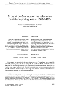 El papel de Granada en las relaciones castellano - e-Spacio