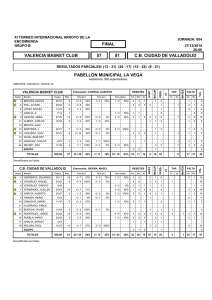 Valencia - CBC Valladolid - Club Baloncesto La Flecha