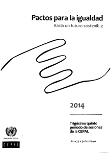Pactos para la igualdad Hacia un futuro sostenible 2014