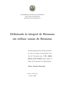 Definiendo la integral de Riemann sin utilizar sumas de Riemann