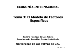 Tema 3: El Modelo de Factores Específicos