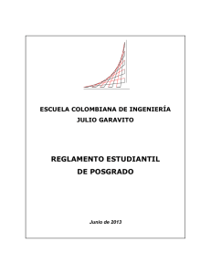 Reglamento Posgrado - Escuela Colombiana de Ingeniería