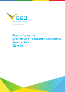 Prueba formativa Segundo año - Educación Secundaria Área