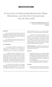 cuáles son los indicadores básicos del perfil profesional del docente