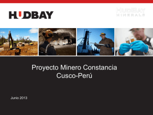 Proyecto Minero Constancia Cusco-Perú