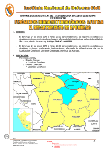 Informe INDECI Inundaciones Perú (Apurimac). 25 de