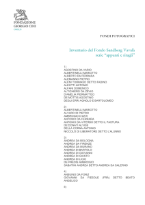 Inventario appunti - Fondazione Giorgio Cini