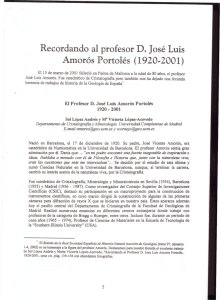 Recordando al profesor D. José Luis Amorós Portolés - E