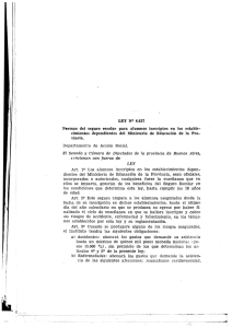 Normas del seguro escoiïar para alumnos inscriptos en los estable