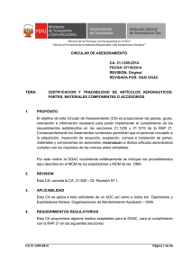 Circular Aeron&aacute;utica: Certificaci&oacute;n y Trazabilidad