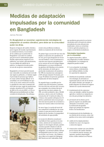 Medidas de adaptación impulsadas por la comunidad en Bangladesh