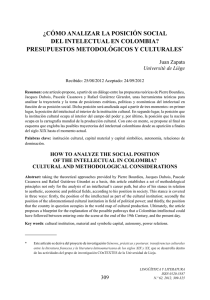 ¿cómo analizar la posición social del intelectual en colombia?