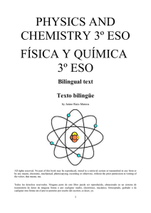 PHYSICS AND CHEMISTRY 3º ESO FÍSICA Y QUÍMICA 3º ESO