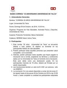 BASES CORRIDA “35 ANIVERSARIO UNIVERSIDAD DE TALCA” 1