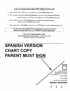 [Lead Test Requirement under NEW YORK STATE LAW]