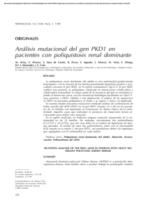 Análisis mutacional del gen PKD1 en pacientes con