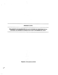 Page 1 SEGUNDA ETAPA REGLAMIENTO DE ENAJENACIóN DE