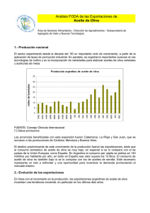 Análisis FODA de las Exportaciones de Aceite de Oliva