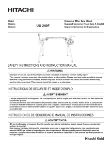 uu 240f safety instructions and instruction manual