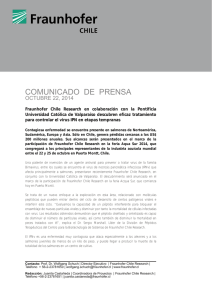 COMUNICADO DE PRENSA - Fraunhofer Chile Research