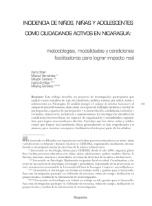 INCIDENCIA DE NIÑOS, NIÑAS Y ADOLESCENTES COMO