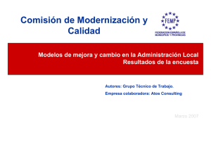 Comisión de Modernización y Calidad Capítulo I. Análisis de