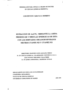 a CONCEPCION CARAVACA MORENO EXTRACCION DE Au(CN
