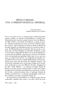 méxico-brasil: una correspondencia imperial