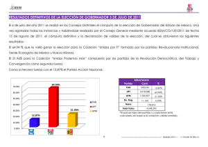 RESULTADOS DEFINITIVOS DE LA ELECCIÓN DE