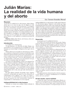 Julián Marías: La realidad de la vida humana y del aborto