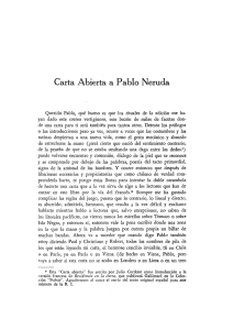 Carta Abierta a Pablo Neruda