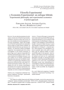 Filosofía Experimental y Economía Experimental: un enfoque
