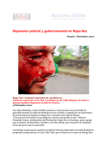 Represión policial y gubernamental en Rapa Nui.