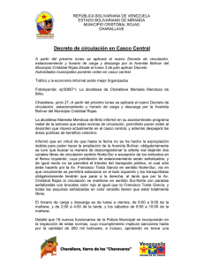 Decreto de circulación en Casco Central