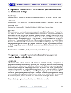 Comparación entre diseños de redes cerradas para varios modelos