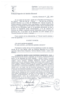 Justicia Electoral Expediente: “Asociación Agrícola Cañera del Sur c/