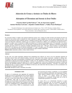 Adsorción de Cromo y Arsénico en Óxidos de Hierro Adsorption of
