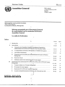 demoledor informe sobre la ca&iacute;da de Srebrenica