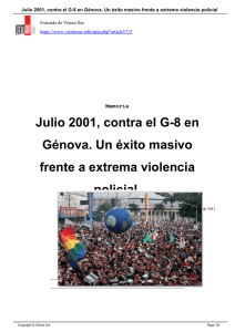 Julio 2001, contra el G-8 en Génova. Un éxito masivo