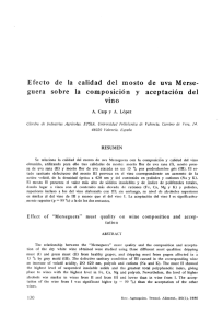 Efecto de la calidad del mosto de uva Merseguera sobre la