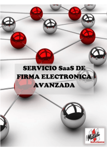 SERVICIO SaaS DE FIRMA ELECTRONICA AVANZADA