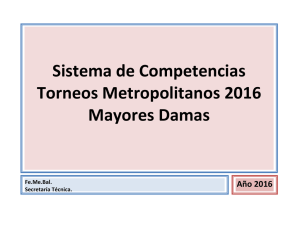 Sistema de Competencias Torneos Metropolitanos 2016